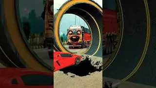 Trucks vs Smart Car Crashed Animation VFX A Special effects C4d works #vfx #viralshorts #tranding
