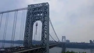 American Flag 4th July 2018 in  George Washington Bridge