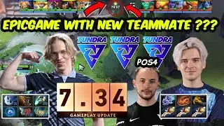 Topson Invoker New Patch 7.34 vs New Teammate ?? [Tundra Esports Stacked] Nine Skiter Dota 2