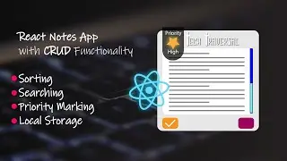 React Notes App | Crud App with Searching and Sorting functionality