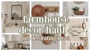 HOUSE + HOLM FARMHOUSE HOME DECOR HAUL | FALL DECORATING IDEAS 2021 | COZY NEUTRAL FALL DECOR