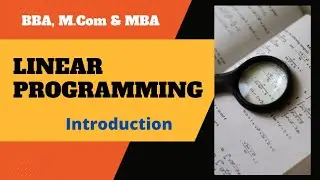 Linear programming - introduction /Malayalam