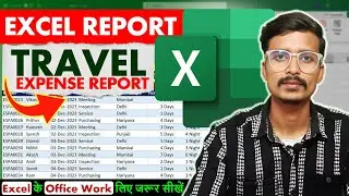 Travel Expense Report in Excel | Data Entry in Excel | MS Excel #data_entry