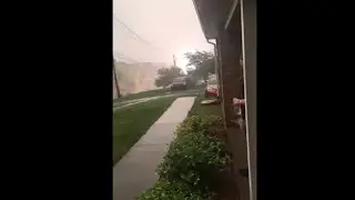Big Blue Power Line Transformer Explosion