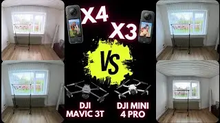 INSTA360 X4 vs X3 vs Mini 4 Pro vs Mavic 3T - Photo Comparison