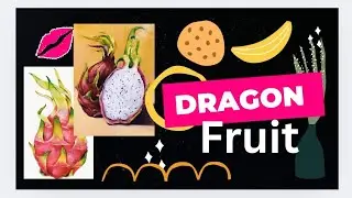 Drawing dragon fruit with oil pastel# shlovee creation