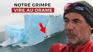 UN ICEBERG SE RETOURNE PENDANT QUE JE L’ESCALADE 😱 (l’eau est un peu froide)
