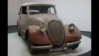 Barnfind 6-cyl NSU-Fiat 1500 Gläser Cabriolet 1938 -VIDEO- www.ERclassics.com