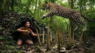 100 Days in the Wild | Monster Attacks, Shelter Building, and Trapping Wild Animals