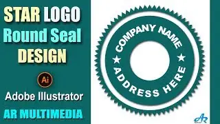 Adobe Illustrator Tutorial: Professional Retro Star Logo| Rubber Stamp seal| Star Logo Design AI