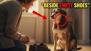 Senior Dog Sits Beside Empty Shoes &mdash; The Memory Is Heartwarming
