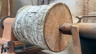 Tropical Treasures; Handmade Coconut Wood Vase
