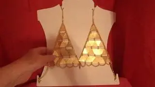 Body Jewelry Triangle Bikini Chain Necklace Metal Underwear Bra Design in Gold