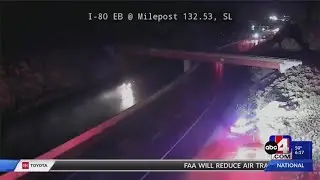Woman extricated from vehicle after rollover on I-80 eastbound