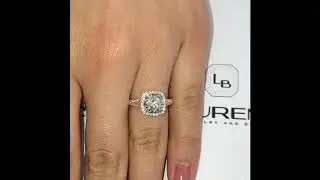 1.72 ct Cushion Diamond Rose Gold Halo Ring