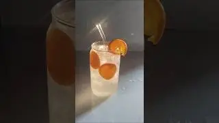 Sparkling Orange refresher #natural  #coconut 🥥#orange #sparklingdrink #sparklingsoda #orangesoda🍊🍹