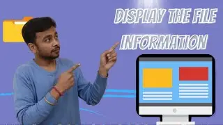 java program to display the file information | file handling