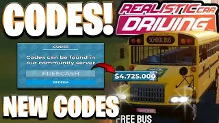 *NEW* ALL WORKING CODES FOR REALISTIC CAR DRIVING! ROBLOX REALISTIC CAR DRIVING CODES