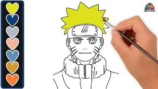 How to Draw 🌀 Naruto Uzumaki 🌀| Easy Step-by-Step Drawing for Kids | KidMaven