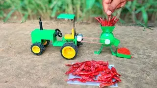 Diy Mini Tractor Flour mill Machine - Science Project | Mini Tractor Farm
