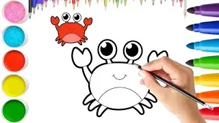 How To Draw Dangerous Crab 🦀 // Super Easy Drawing For Kids !