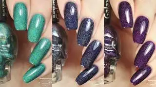 Swatches | Holographic BlackHeart Beauty Nail Polishes
