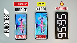 Oneplus Nord CE vs Poco X3 Pro Pubg Test, Heating and Battery Test | Shocking Results 🔥