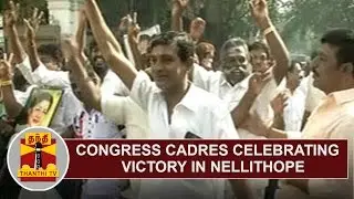 Congress Cadres in celebrating Victory in Nellithope | Thanthi TV