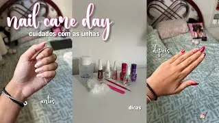 nail care day 🫧💅🏻 | cuidados com as minhas unhas 