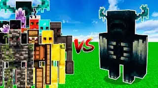 GOLEM | Extra GOLEM Army vs Warden / Minecraft Mob Battle 1.19
