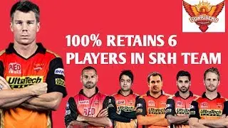 SRH Team IPL 2019 Squad ||100% Retain 6 Player IPL 2019 Team Squad SRH