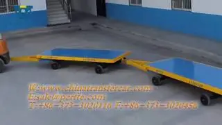 forklift towing trailer with steel frame for material handling solution