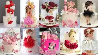 🌸🎂Идеи торта на первый день рождения для девочки/Дизайн торта для именинницы/Торт на день рождени...