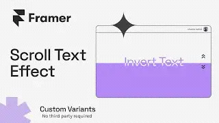 Scroll Text Invert Effect using Framer | 1 Minute Challenge