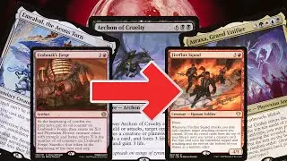 *LAUGHS IN BIG CREATURES*  Fireflux Squad Combo- Legacy Mono Red Urabrask's Forge Sneak Attack MTG