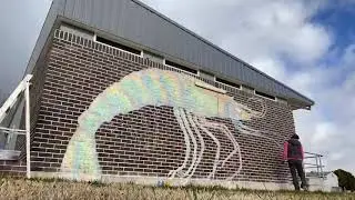 National Science Week Chalk Art Timelapse - Giant Prawn