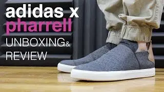 ADIDAS X PHARRELL WILLIAMS PINK BEACH SLIP ON REVIEW & UNBOXING