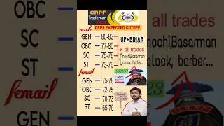 crpf trademan cutoff 2023||#crpf #crpftradesmanadmitcard2023