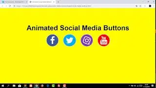 Css and Html Animated Social Media Buttons Icons