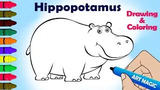 How to Draw a Hippo that Looks REAL! (Easy for Kids)