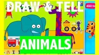 DRAW and Tell ANIMALS - Kids Play & Learn with Drawings and Stickers