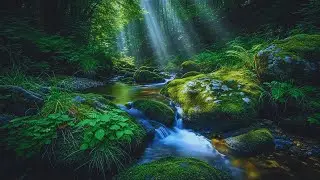 Deep Sleep & Stress Relief 🌿 Forest River Sounds with Birds for Healing & Meditation | 8 Hours