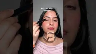 Easy V Eye Makeup Technique 😮 #eyemakeup #eyeshadow #pinkeyemakeup #makeup IB @SmithaDepak