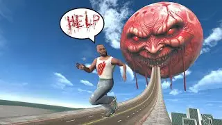 Franklin Found Road In Blood Moon - INDIAN BIKE DRIVING GAME