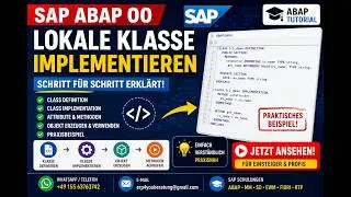 SAP ABAP OO Tutorial 2026 | Lokale Klasse mit Beispiel programmieren