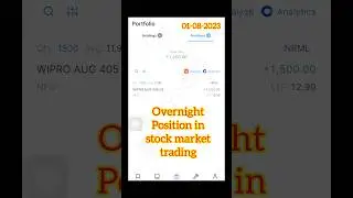 Overnight Position in stock market trading📊|Zerodha|kite|