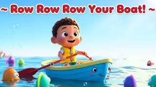 Row Row Row Your Boat 🚣‍♂️ | Preschool Learning Song for Toddlers | Kids Songs in English