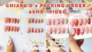 STARRY CAT PASTEL NAIL SET PACKING ASMR | SOFT RUSTLING & LABELING SOUNDS
