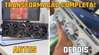 COMPREI UMA RTX 3080 USADA E PINTEI DE TODA DE BRANCO!