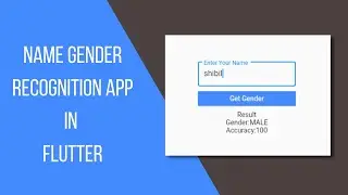 Gender recognition app in flutter | bilCodes #flutter